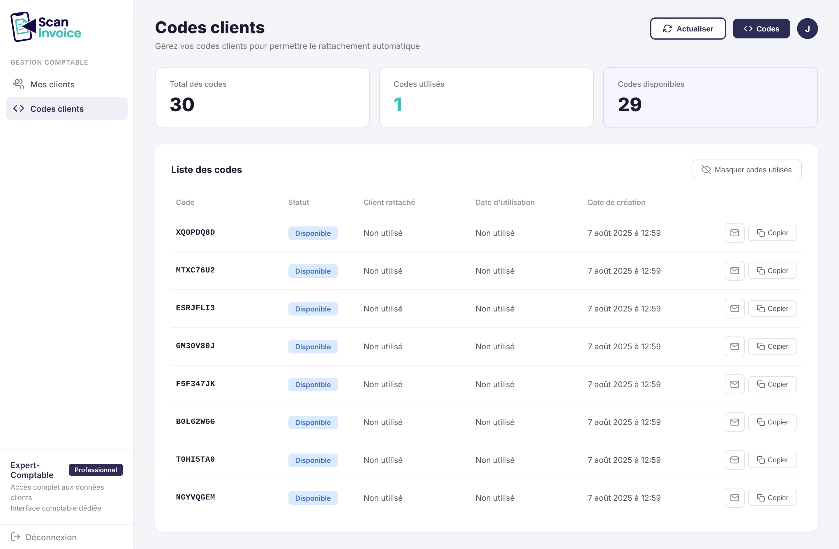 Scan Invoice - gestion des factures et OCR