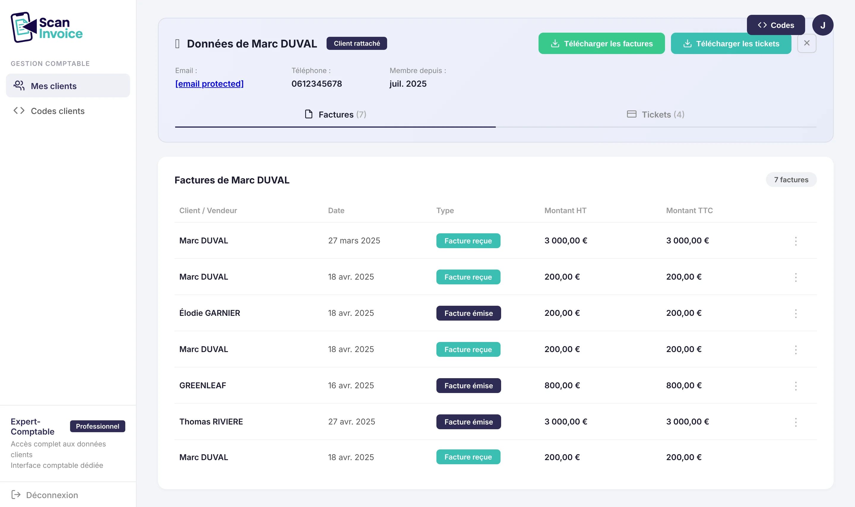 Gestion de factures automatisée